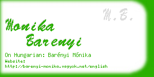 monika barenyi business card