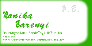 monika barenyi business card